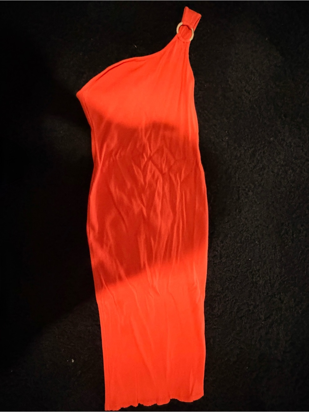 Fashion Nova One-Shoulder Orange Bodycon Dress